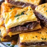 French Dip Squares are a delicious party appetizer.