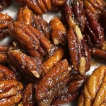 Spiced Candied Pecans are a delicious holiday treat.