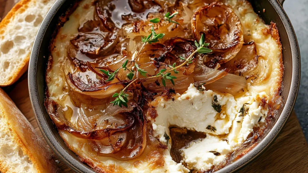 Baked Goat Cheese With Caramelized Onions is Delicious!