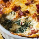 Bacon Spinach Dip is the perfect party appetizer.