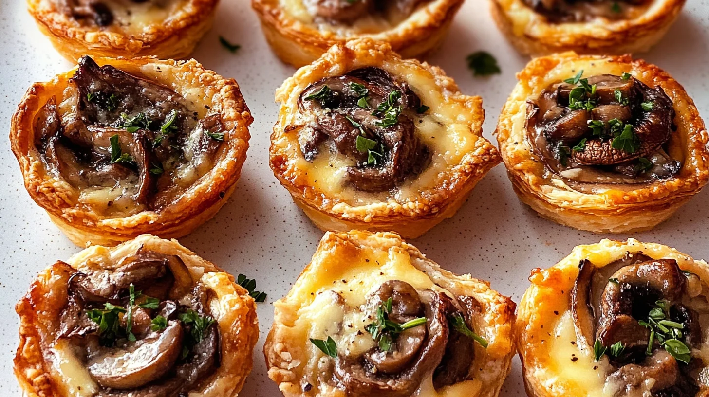 Upside-Down Cream Of Mushroom Tartlets Delight Everyone