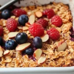 Baked Oatmeal With Berries and Almonds is delicious.