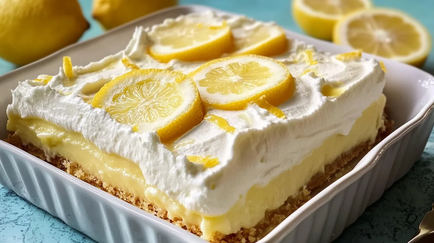 Lemon Lush is the perfect dessert for summer.