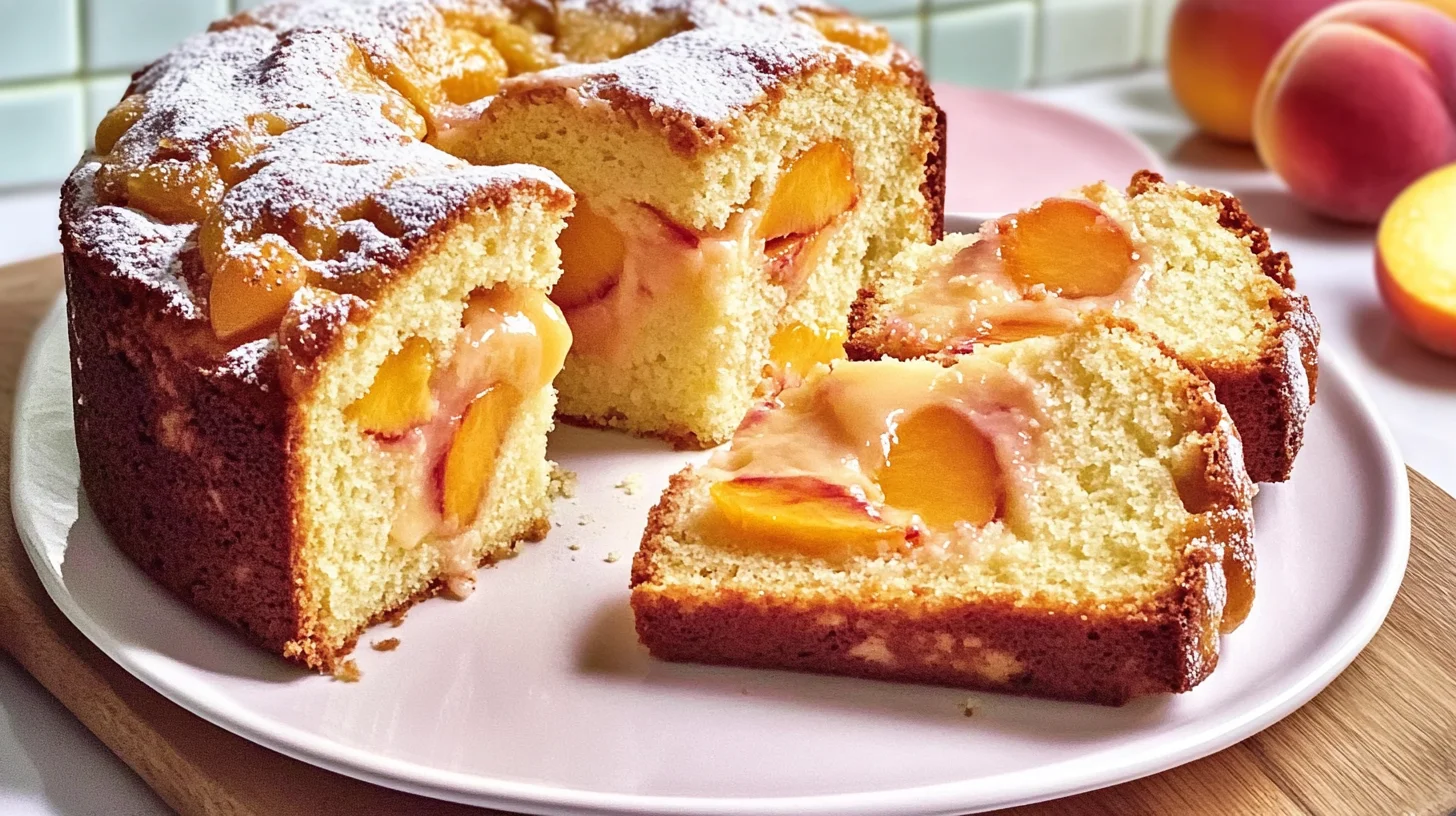 McLeod Farms' Fresh Peach Pound Cake is a delight.