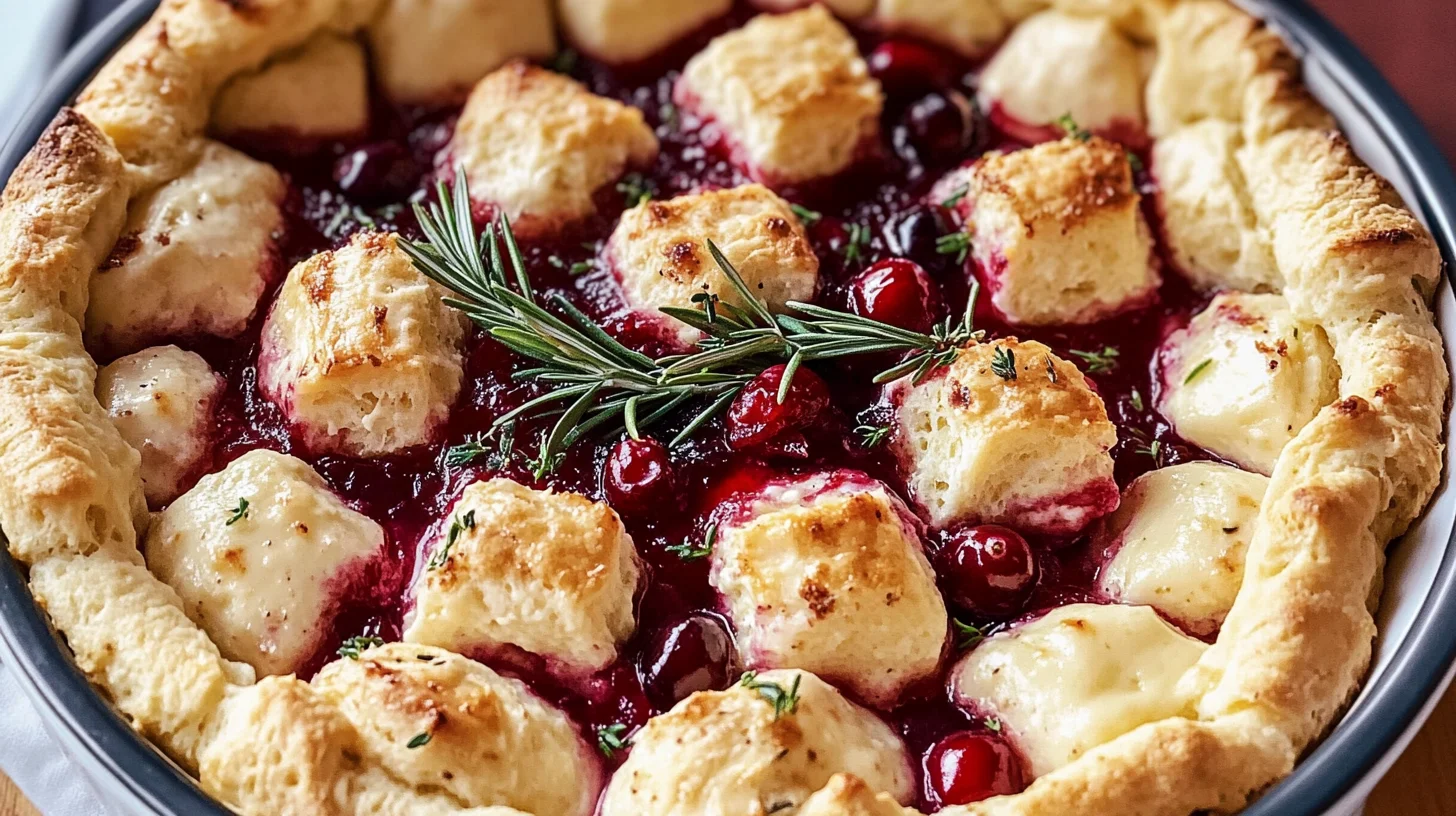 Cranberry Brie Biscuit Dip is a festive delight.