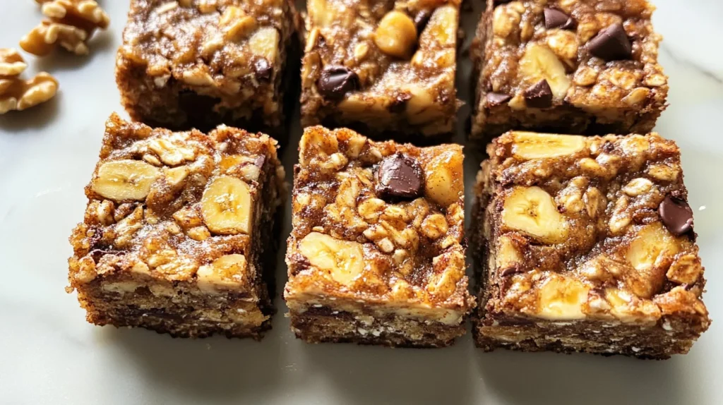 Banana Nut Breakfast Bars are a delicious morning treat.