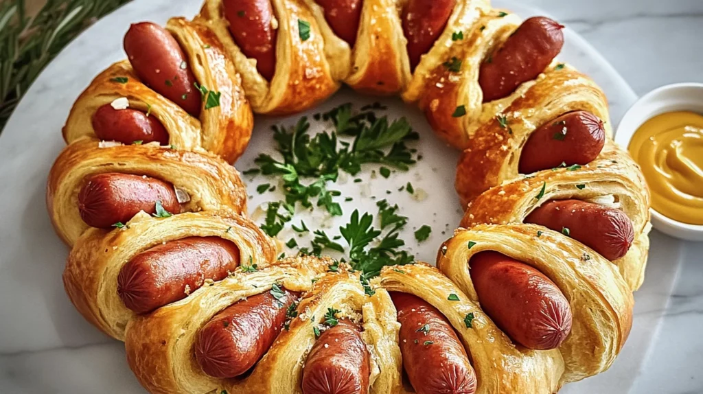 Pigs In A Blanket Wreath for Your Next Party