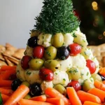 Antipasto Christmas Tree Cheese Ball is a festive treat.