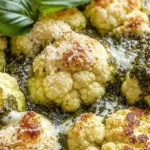 Parmesan Pesto Roasted Cauliflower is a must-try!