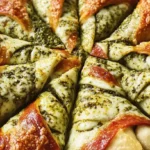 Pesto Pizza Stuffed Star Bread is a delicious treat.