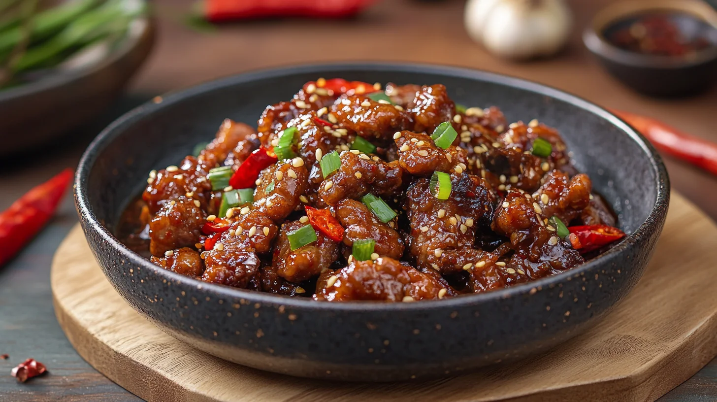 Spicy Crunchy Chili Beef with Sweet Garlic Sauce